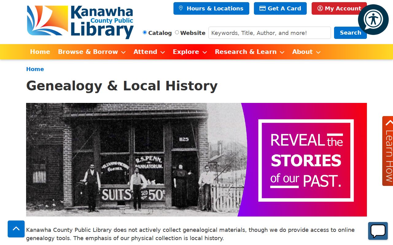 Kanawha County city directory local history collection at KCPL